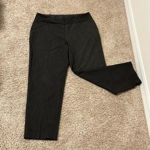 *3 for $18* Investments, petite short gray, tummy control casual pull on.